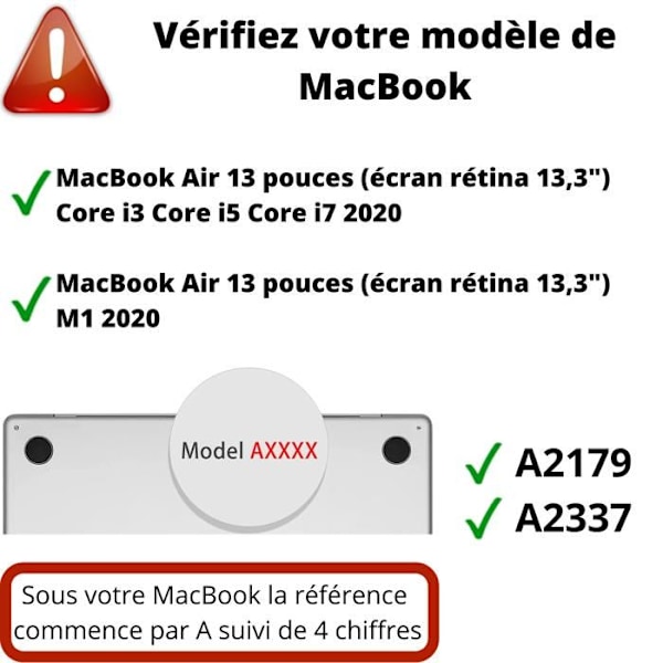 Skydd för tangentbord för Macbook Air 13 (13,3) - Transparent silikon tangentbord AZERTY EU-layout Phonillico