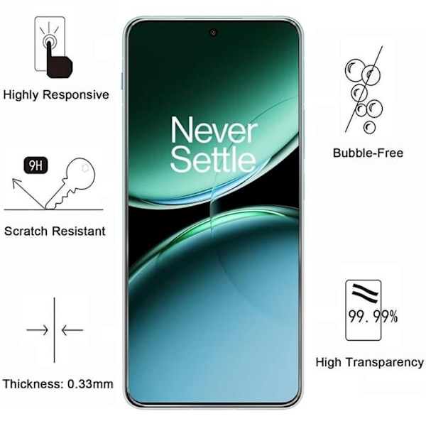 Skärmskydd - Phonillico® - OnePlus Nord 4 5G - Härdat Glas - Pack om 4 - Repälsande Transparent