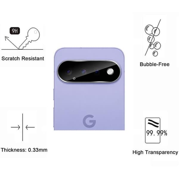 Skyddskamera för Google Pixel 11 [2-pack] Härdat Glas Bakre Kameraskydd Phonillico® Transparent