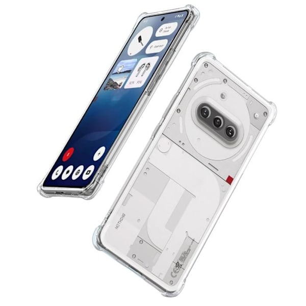 Chockskydd - Phonillico® - Nothing Phone 3a - Flexibel - Transparent - 2 Härdat Glas Transparent
