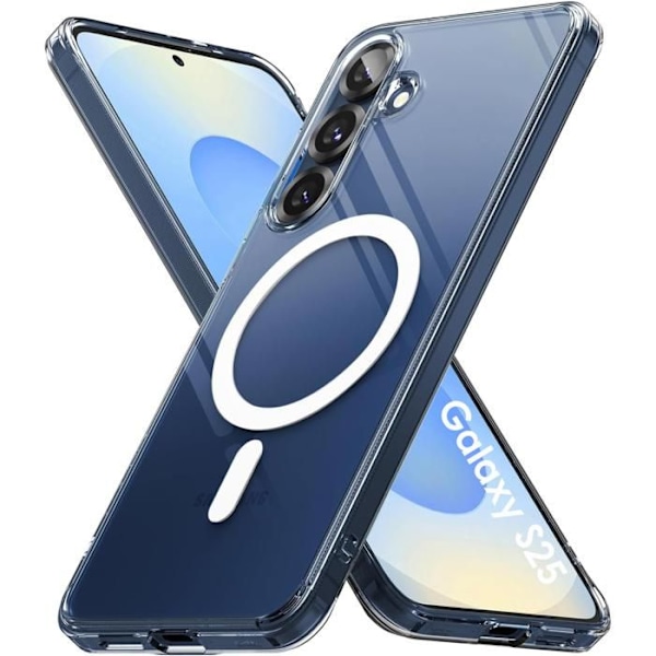 Coque - Phonillico® - Samsung Galaxy S25 - Silikoni Läpinäkyvä - Pehmeä - Integroitu Magneettinen Ympyrä Transparent