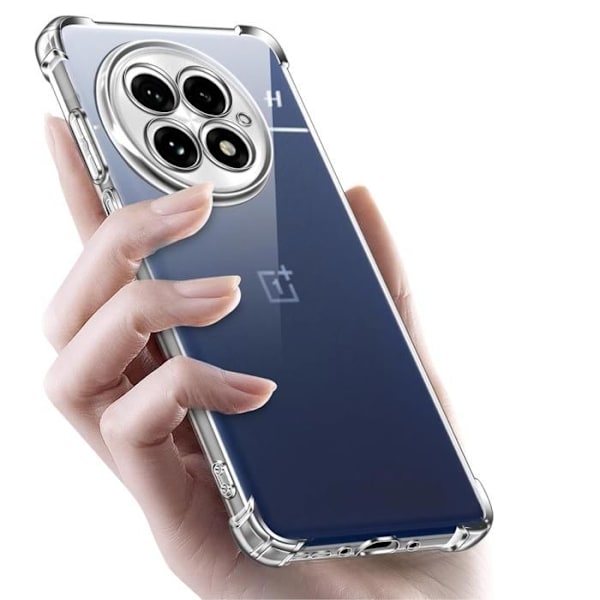 Fodral för OnePlus 13 - Phonillico® - Stöttålig - Mjuk - Transparent - Förstärkt skydd Transparent
