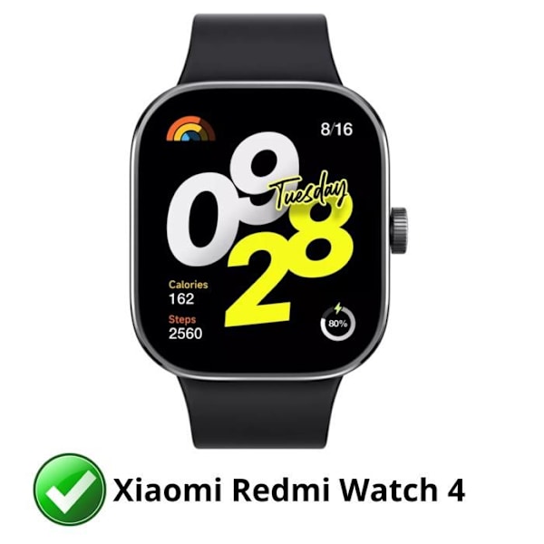 Hærdet Glas til Xiaomi Redmi Watch 4 [Sæt af 2] Skærmbeskyttelsesfilm til Ur Anti-Ridse Phonillico Transparent