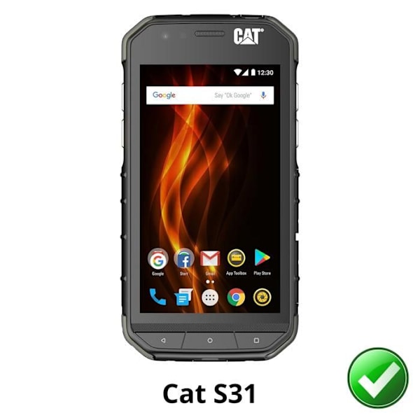 Skærmbeskyttelse - Phonillico - Cat S31 - Pakke med 2 - Ultra tynd - Ridsefast Transparent
