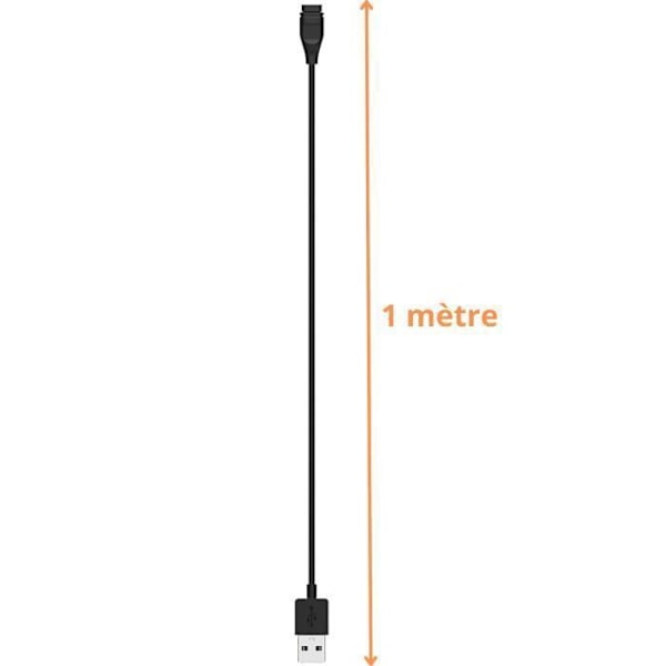 PHONILLICO oplader til Coros Pace 3/Pace 2/Apex 2/Apex 2 Pro/Vertix 2 smartwatches (sæt med 2 sorte 1m kabler)