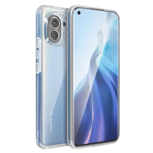 Coque til Xiaomi MI 11 5G - Housse Etui Silikone Integreret Transparent 2 Dele Foran Bagpå Sammenklappelig Phonillico® Transparent