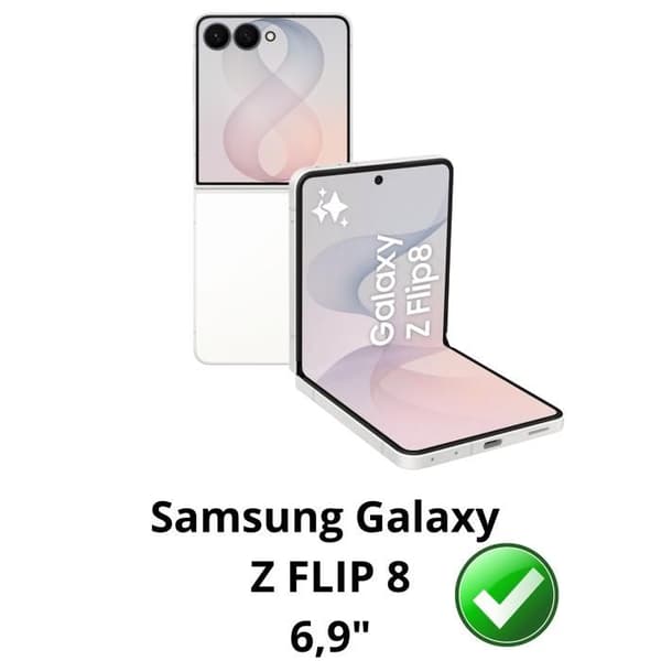 Plastskydd för Samsung Galaxy Z FLIP 8 och Kameraskydd [Pack 2] Hållbart skydd Phonillico® Transparent