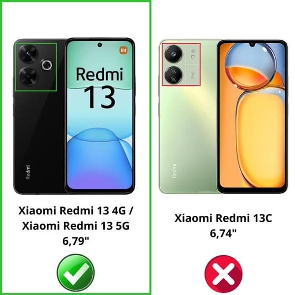 Coque til Xiaomi Redmi 13 - Stødabsorberende TPU Blød Transparent Phonillico® Transparent