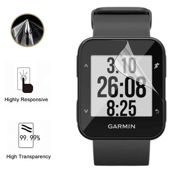 Skydd för skärm till Garmin Forerunner 35 [Pack 6] Hållbart Ultratunt Plastskydd Phonillico Transparent
