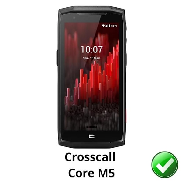 Skærmbeskyttelse - Phonillico - Crosscall Core M5 - Pakke med 2 - Ultra tynd - Ridseresistent Transparent