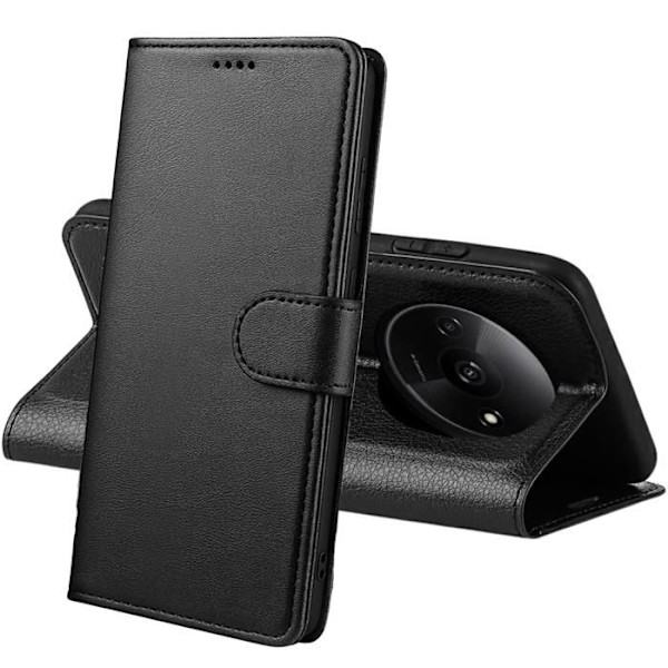 Coque - Phonillico - Xiaomi Redmi A3 - Sort TPU-pung - Semi-stiv - Støttefunktion Svart