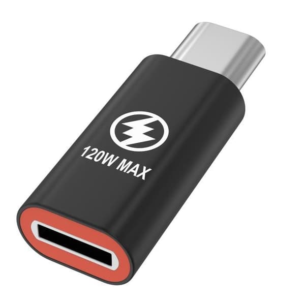 USB-C - Lightning -sovitin, yhteensopiva iPhone 18 PRO/iPhone 18 PRO MAX/iPhone DUO Phonillico® Svart