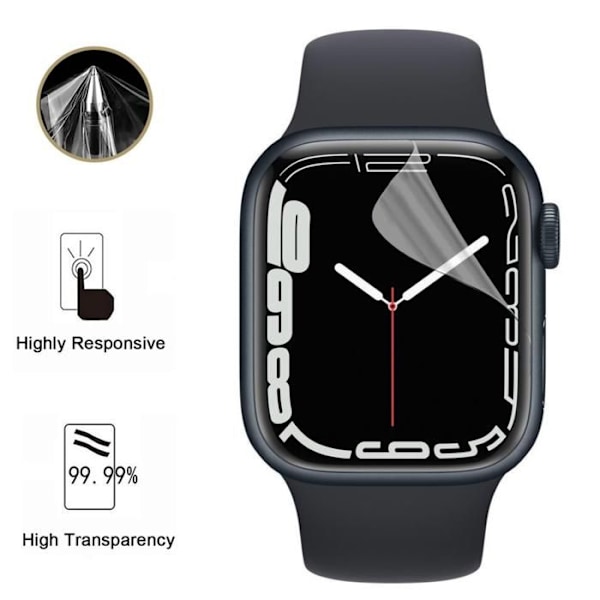 Skärmskydd för Watch Serie 7 - 41mm [Paket 6] Ultratunt Plastskydd Film Phonillico Transparent