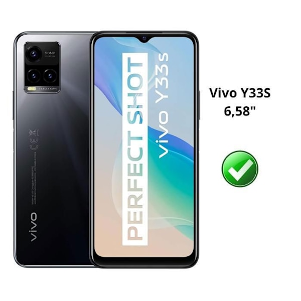 Elokuvan lasipinnoite - Phonillico - Vivo Y33S - Pakkaus 2 - Karkaistu lasi - Naarmunkestävä Transparent