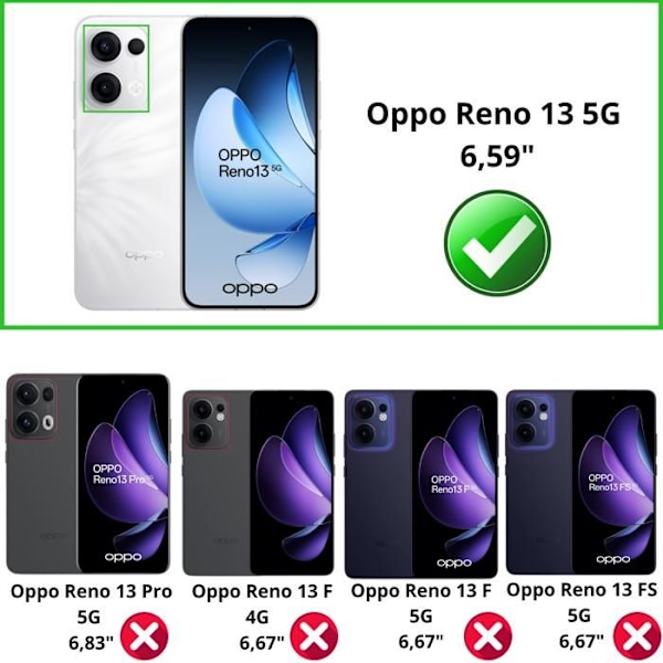Hærdet Glas - Phonillico® - Oppo Reno 13 5G - Pakke med 4 - Skærmbeskyttelse - Ridseresistent Transparent