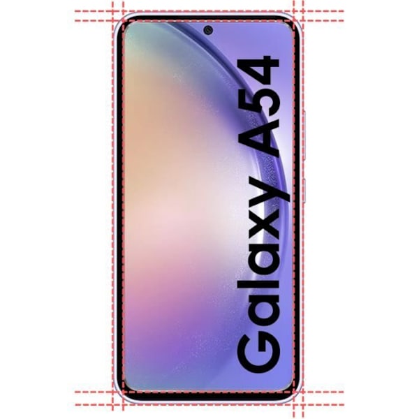Chokbeskyttende cover til Samsung Galaxy A54 5G og 2 hærdede glas skærmbeskyttelsesfilm Phonillico®