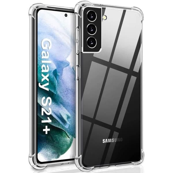 Stødabsorberende Transparent Silikone Cover til Samsung S21 PLUS - Phonillico® Transparent