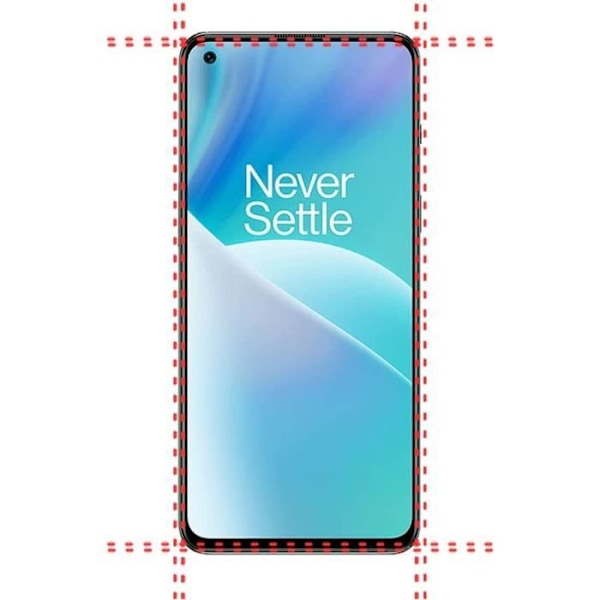Härdat Glas för OnePlus Nord 2T [Pack 2] Skyddande Skärmfim Phonillico®
