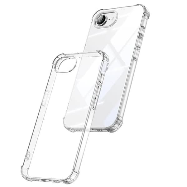 Coque antichock til iPhone 16e og 2 hærdede glas skærmbeskyttelse Phonillico® Transparent