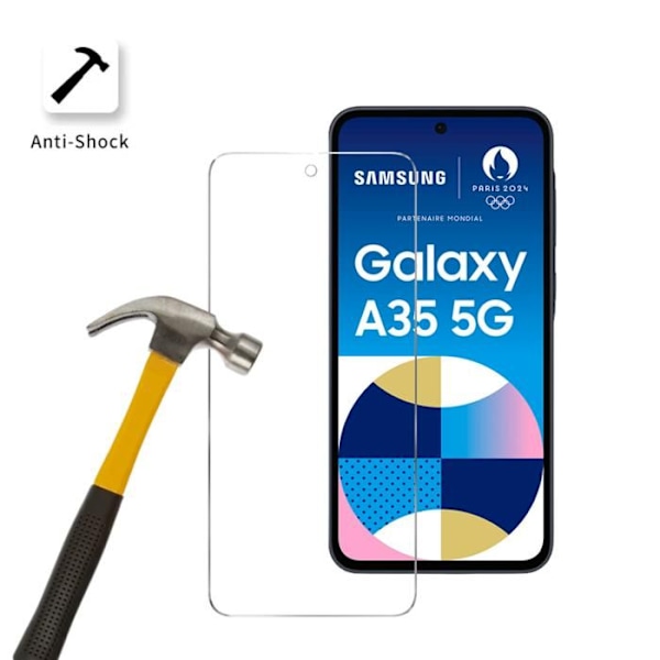 Filmbeskydd för Skärm - Phonillico - Samsung Galaxy A35 5G - Pack 2 - Härdat Glas - Transparent Transparent