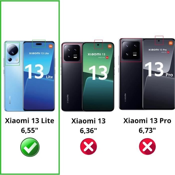Coque Xiaomi 13 Lite - Iskunkestävä TPU Pehmeä Läpinäkyvä Phonillico®