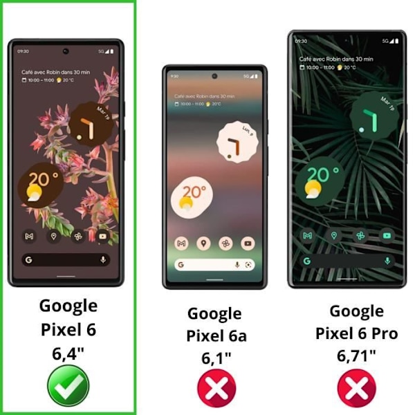 Skal till Google Pixel 6 - Silikongel TPU Transparent Skydd Mjukt Ultratunt Phonillico® Transparent