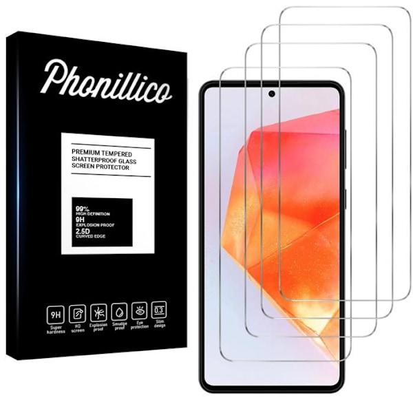 Näytönsuojakalvo - Phonillico - Samsung Galaxy C55 5G - Pakkaus 4 - Tempered lasi - Läpinäkyvä Transparent