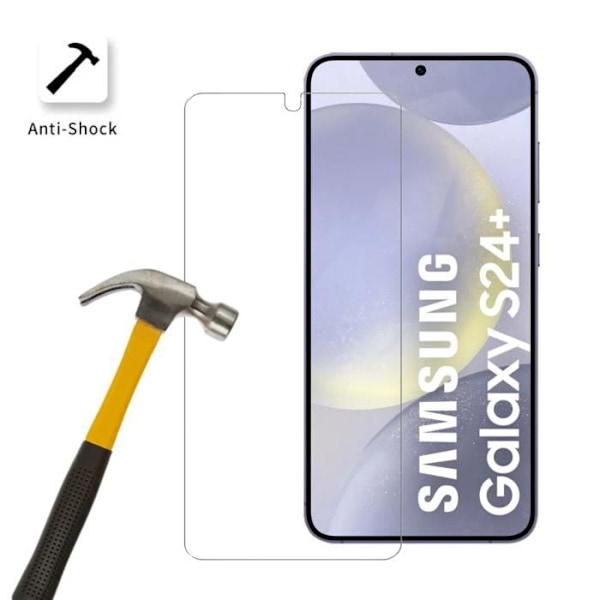 Beskyttelsesfilm - Phonillico® - Samsung Galaxy S24 PLUS - Pakke med 2 - Tempereret glas - Ridseresistent Transparent