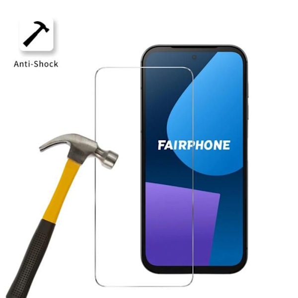 Hærdet Glas - Phonillico® - Fairphone 5 - Pakke med 2 - Ridsemodstandsdygtig - Skærmbeskyttelse Transparent