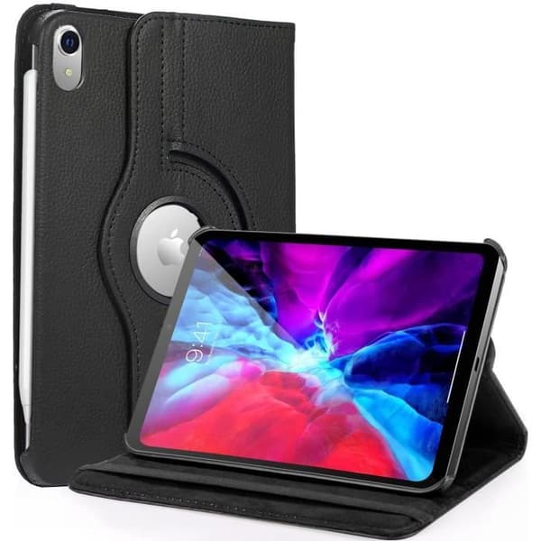 Coque Rotative 360 Sort for iPad MINI 6. generation 2021 - Etui Housse Beskyttelse Elastisk Lukkning Phonillico® Svart