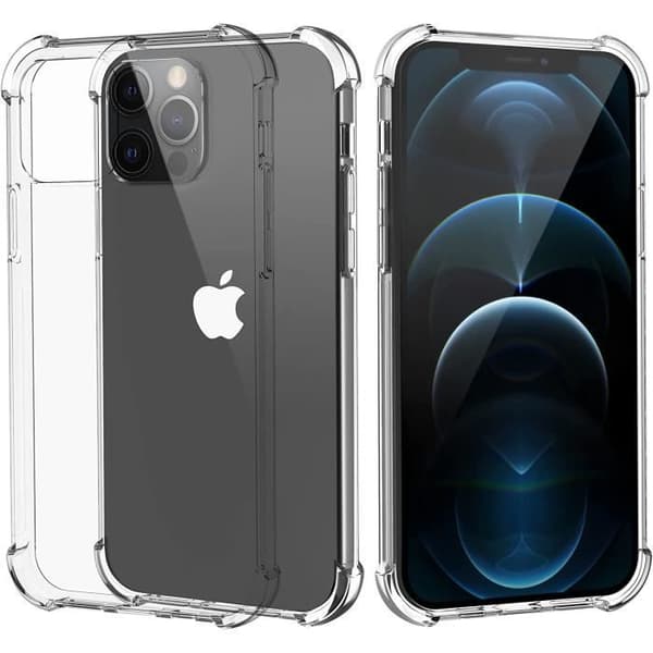 Iskusuojusilicone läpinäkyvä iPhone 13 PRO:lle (6,1") Phonillico® Transparent