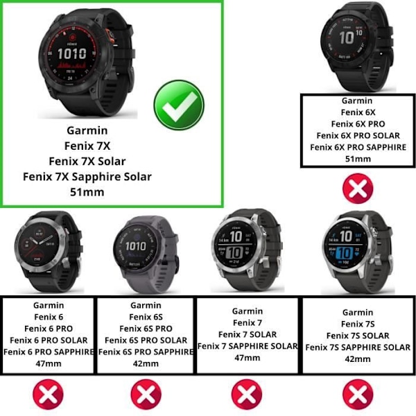 Garmin Fenix 7X - 7X Solar - 7X Sapphire Solar Tempered Lasit [2 Kpl] Phonillico® Transparent