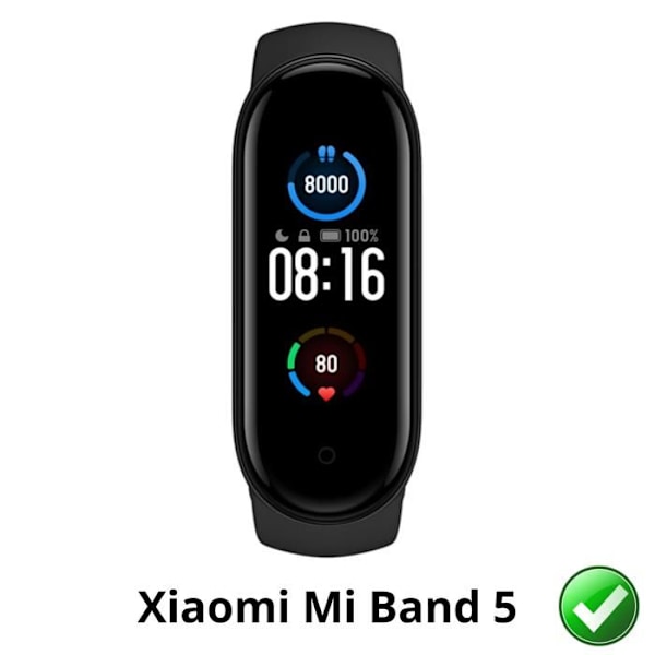 Skyddsskydd för Xiaomi Mi Band 5 [Pack 6] Plastskyddfilm Resistent Ultrafinn Phonillico Transparent
