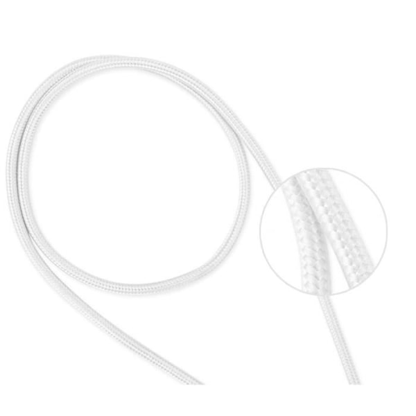 Lot 3 Kablar för Sony Xperia XA ULTRA, X PERFORMANCE, Z1, Z2, Z3, Z5, Z5 COMPACT, M4 AQUA - USB-kabel i silver och vitt nylonflätat [Phonillico®]
