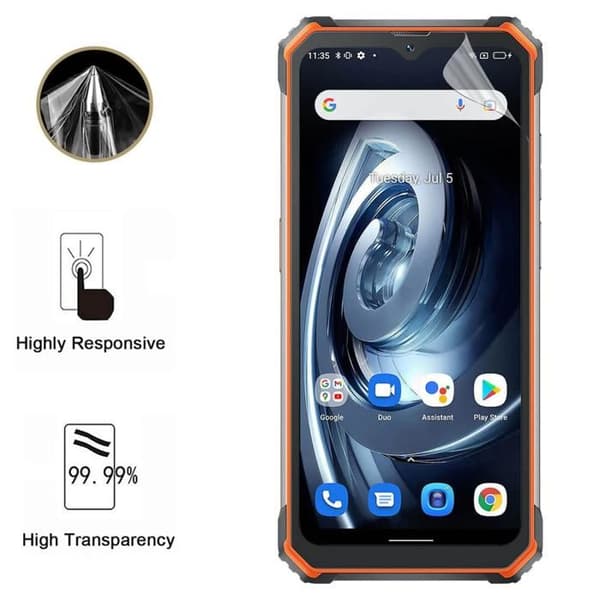 Skyddsglas för Blackview BV5900 [Pack 2] Extra Tåligt Ultra Tunnt Plastskydd Phonillico Transparent