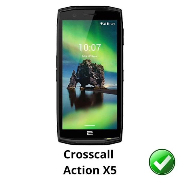 Skärmskydd - Phonillico - Crosscall Action X5 - Paket med 2 - Rep-resistant - Ultralätt Transparent