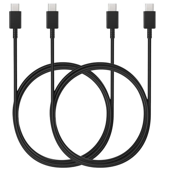 USB-C USB-C Kabel Sort 1m til Samsung Galaxy S24 / Galaxy S23 / Galaxy S23 FE [PACK 2] Phonillico®