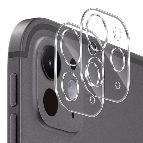 Skydd för iPad Pro 2024 - Phonillico - Paket med 2 - Härdat glas - Skydd för bakre kamera - Transparent