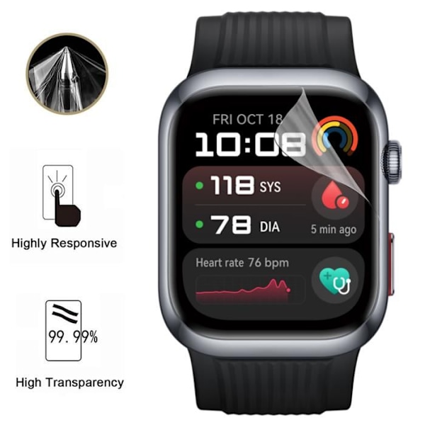 Skærmbeskyttelse til Huawei Watch D2 [Pack 6] Ultratyndt Beskyttende Plastfilm Phonillico Transparent