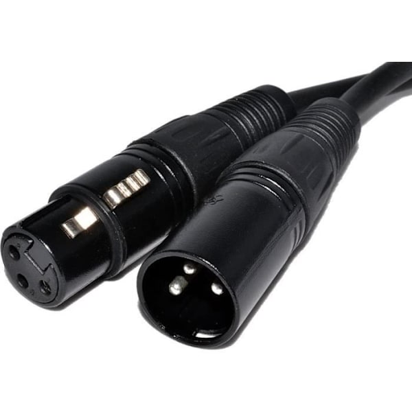 XLR uros XLR naar 3-pinninen kaapeli - 1,5 m - Mikrofon Son Kaiutin Vahvistin DMX Konsoli Phonillico® Svart