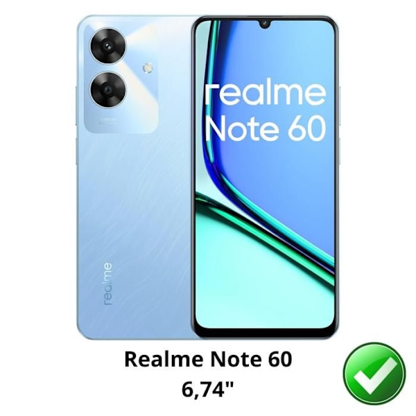Karkaistu lasi - Phonillico® - Realme Note 60 - Paketti 4 - Näyttösuoja - Naarmuuntumisen kestävä Transparent