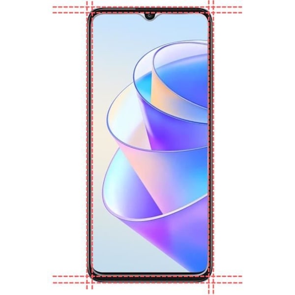 Stötsäker skal för Honor X7A och 2 Härdat Glas Film Skärmskydd Phonillico®