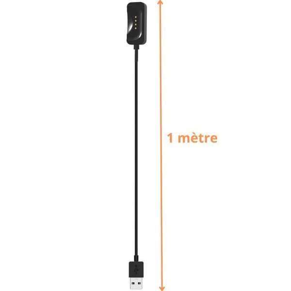 Oplader til Oppo Watch 3/3 Pro/2/1 - PHONILLICO - 1m USB-kabel - Sort