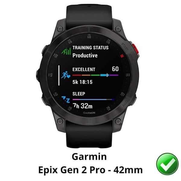Garmin Epix Gen 2 Pro - 42mm näytönsuoja [Pakkaus 6] Ultra ohut kestävä muovinen suojateippi Phonillico Transparent