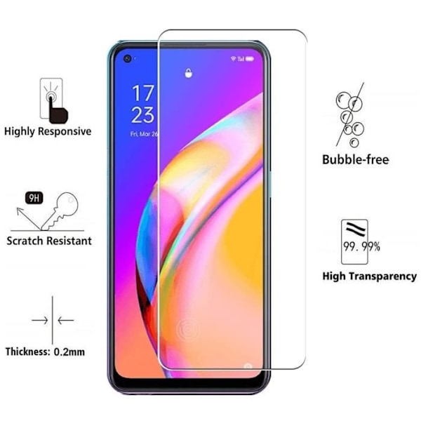 Coque Oppo A94 5G: 2 Kappal Lasi - Pehmeä Silikoni Suojakuori Näyttösuojakalvo Phonillico® Transparent