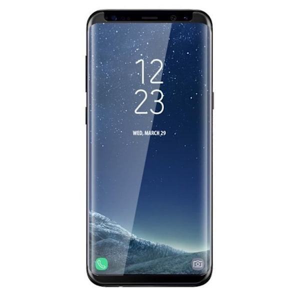 Beskyttelsesfilm Phonillico® til Samsung Galaxy S8 - Helbredt sort buet glas Svart