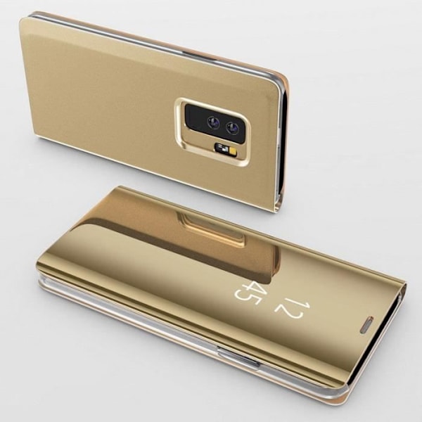 Coque til Samsung Galaxy S10 - Hætte Etui Klap Spejl Guld Beskyttelse Clear View [Phonillico®