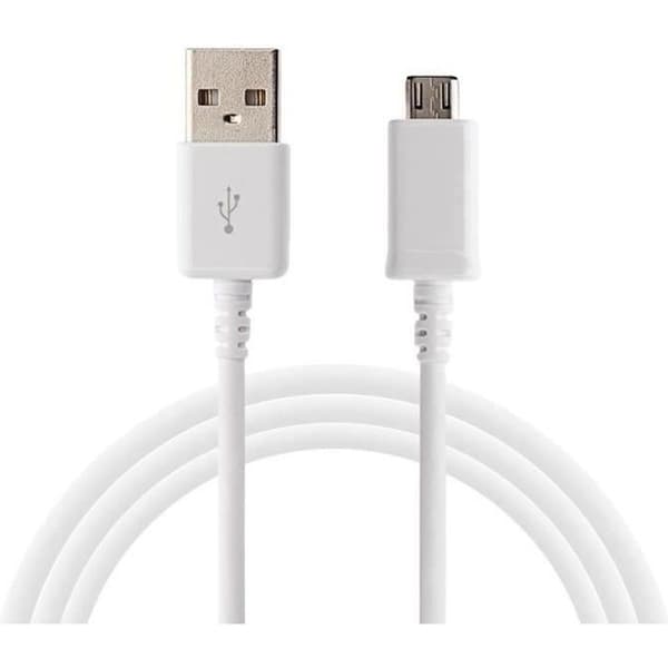 Kabel USB Oplader Hvid kompatibel med Huawei HONOR 8X - Kabel Micro USB Oplader Dataoverførsel Mål 1 Meter Phonillico® Vit