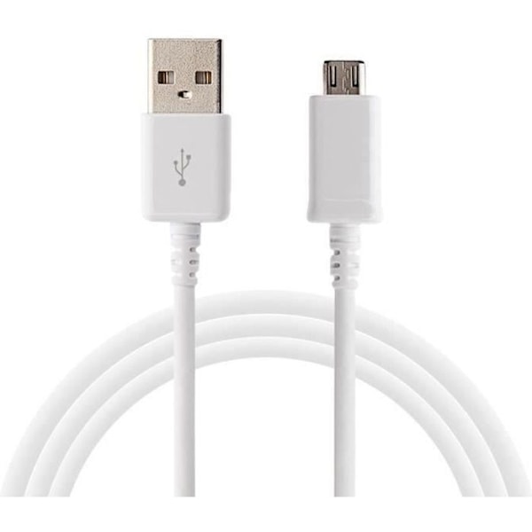 USB-kabel Vit laddare kompatibel med Huawei HONOR 8X - Micro USB-port laddare för dataöverföring, längd 1 meter Phonillico® Vit