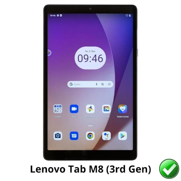 Skydd för skärm - Phonillico - Lenovo Tab M8 (3:e gen) - Paket med 2 - Slitstark - Ultra tunn